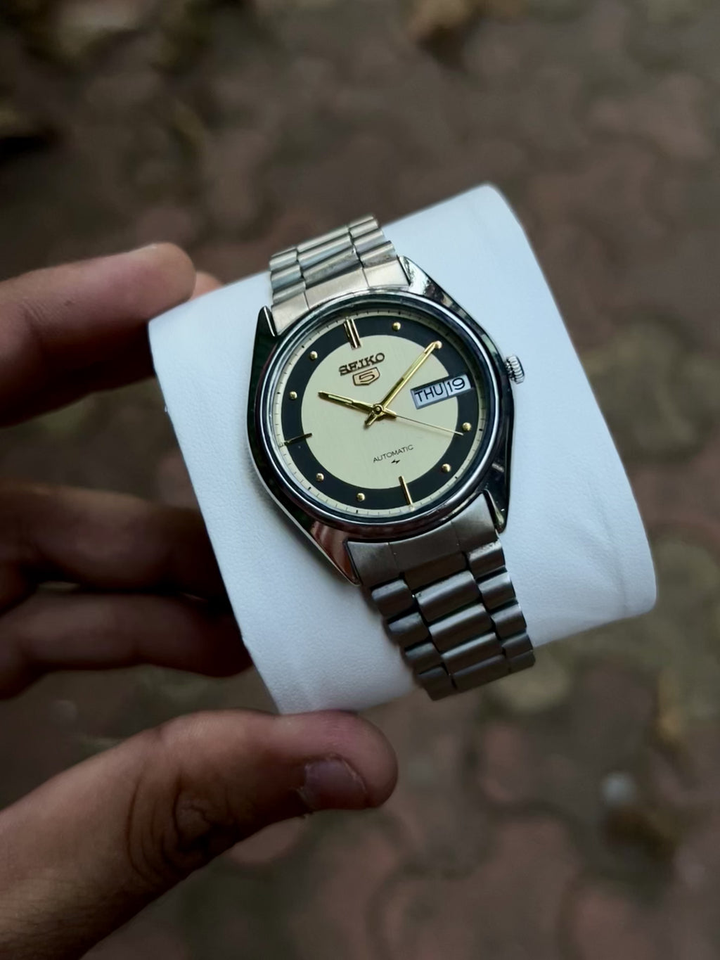 Seiko 5 - Golden Patterned Dial (Pre Owned)  Automatic 7009 Movement