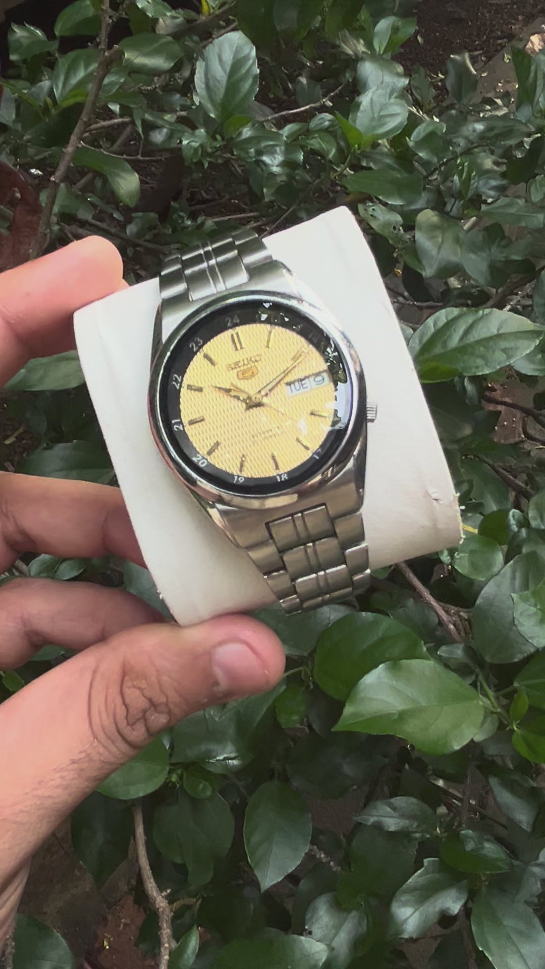 Super Rare Seiko 5 Railway Golden Sunray Day & Date Automatic