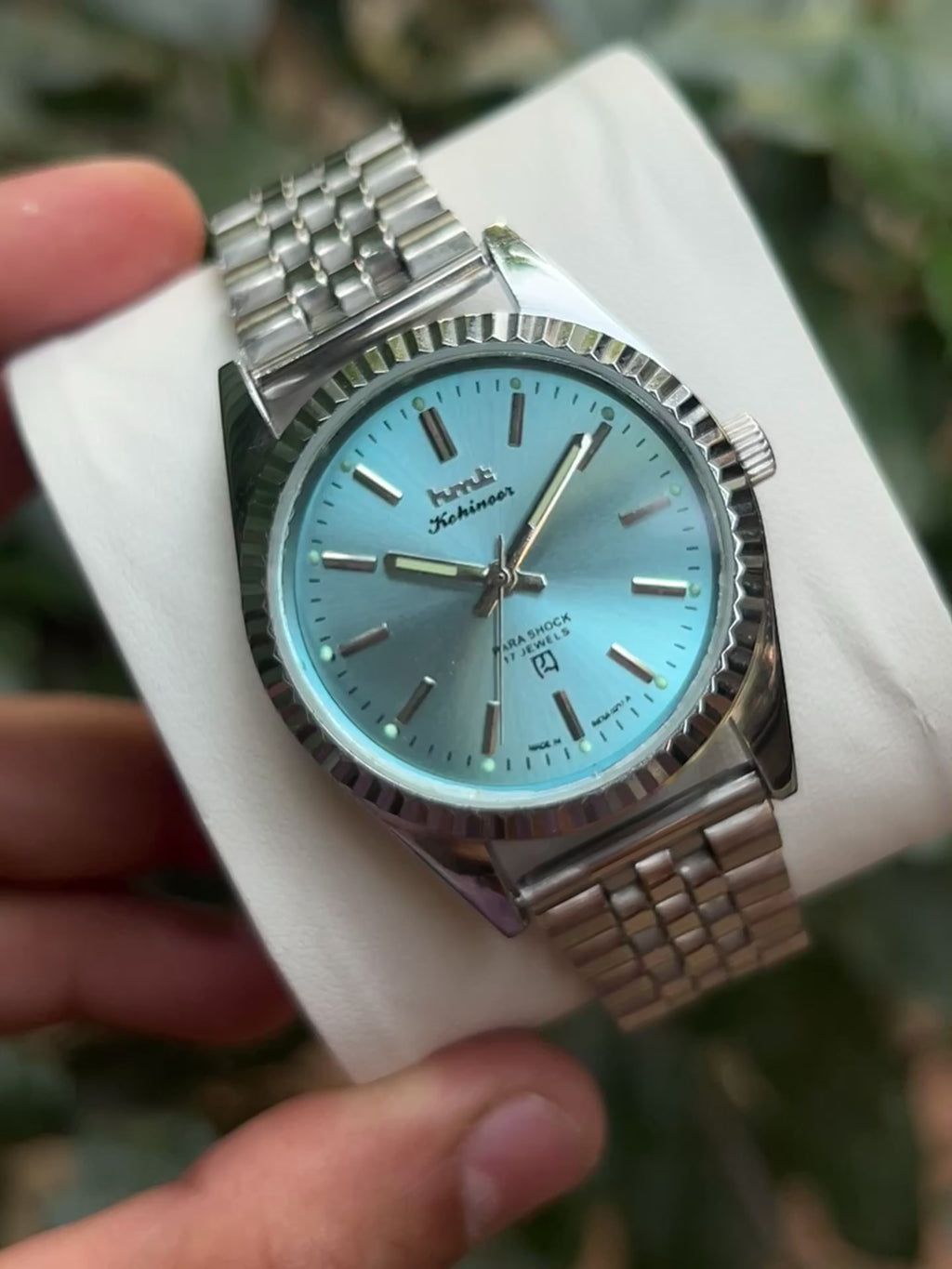 HMT Kohinoor IceBlue Sunburst Fluted Mod