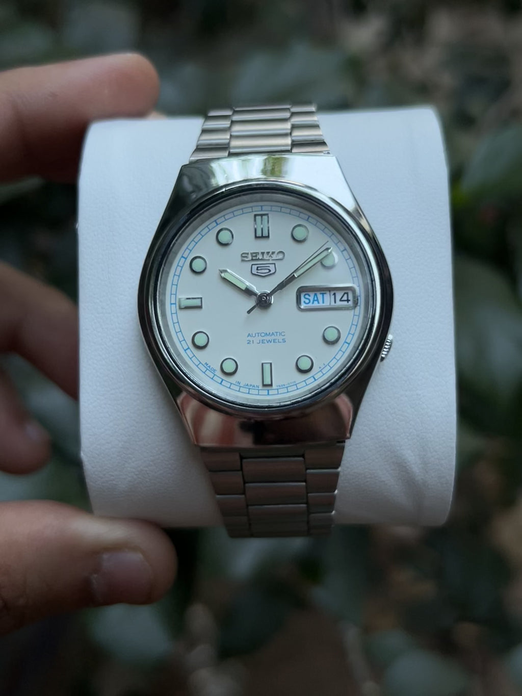 Seiko 5 Automatic 7009-7031 White Dial Vintage Men’s Watch