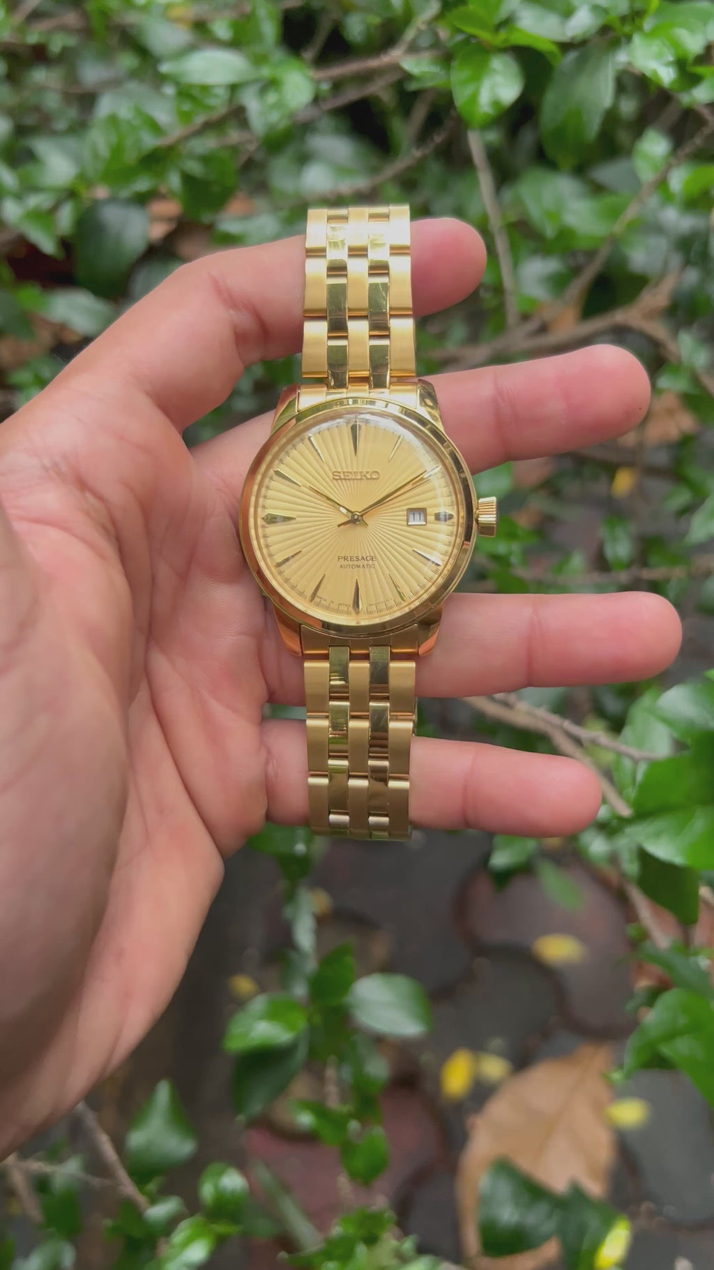 Seiko Presage Cocktail Gold Sunray Automatic Mod