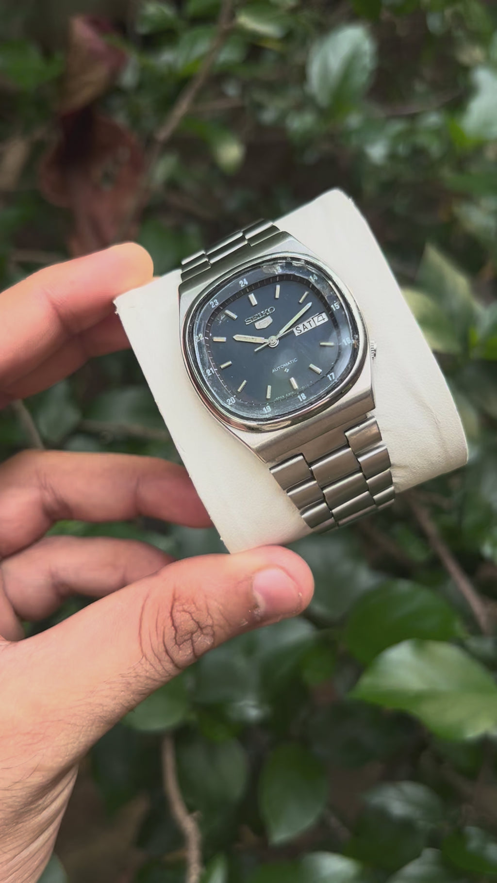 (Super Rare) Seiko 5 Blue Railway Time Square Dial (Pre Owned)