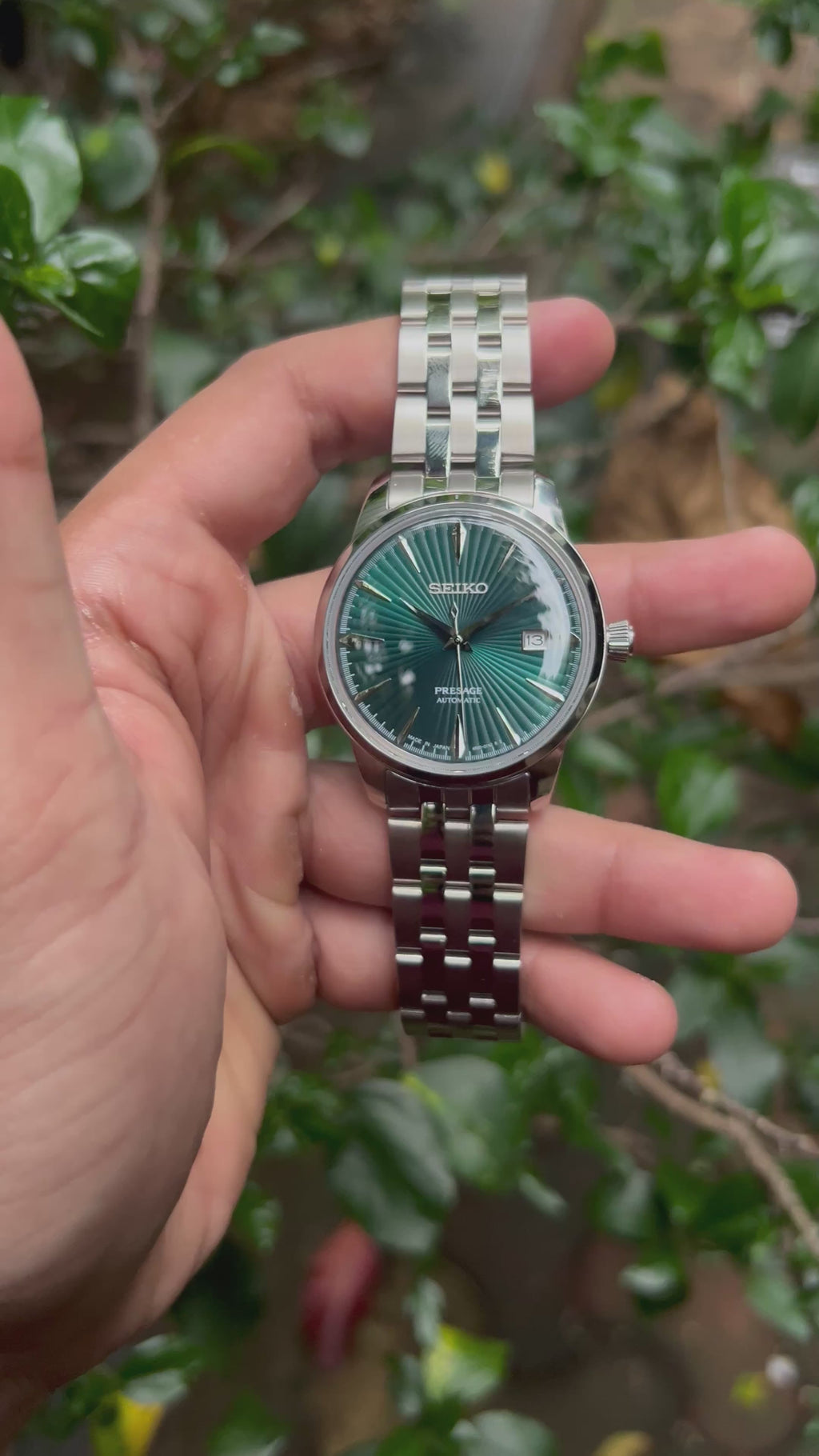 Seiko Presage Cocktail – Green Sunray Custom Mod
