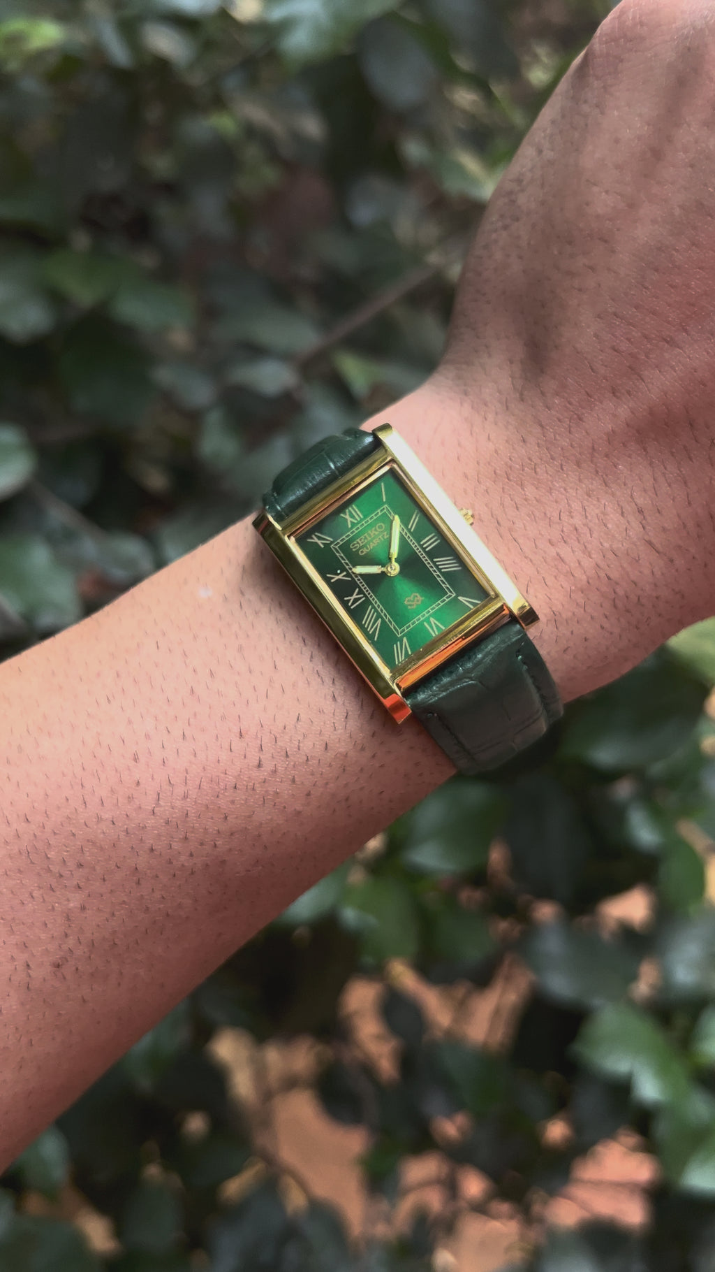 Seiko Tank Green Quartz Unisex  Watch