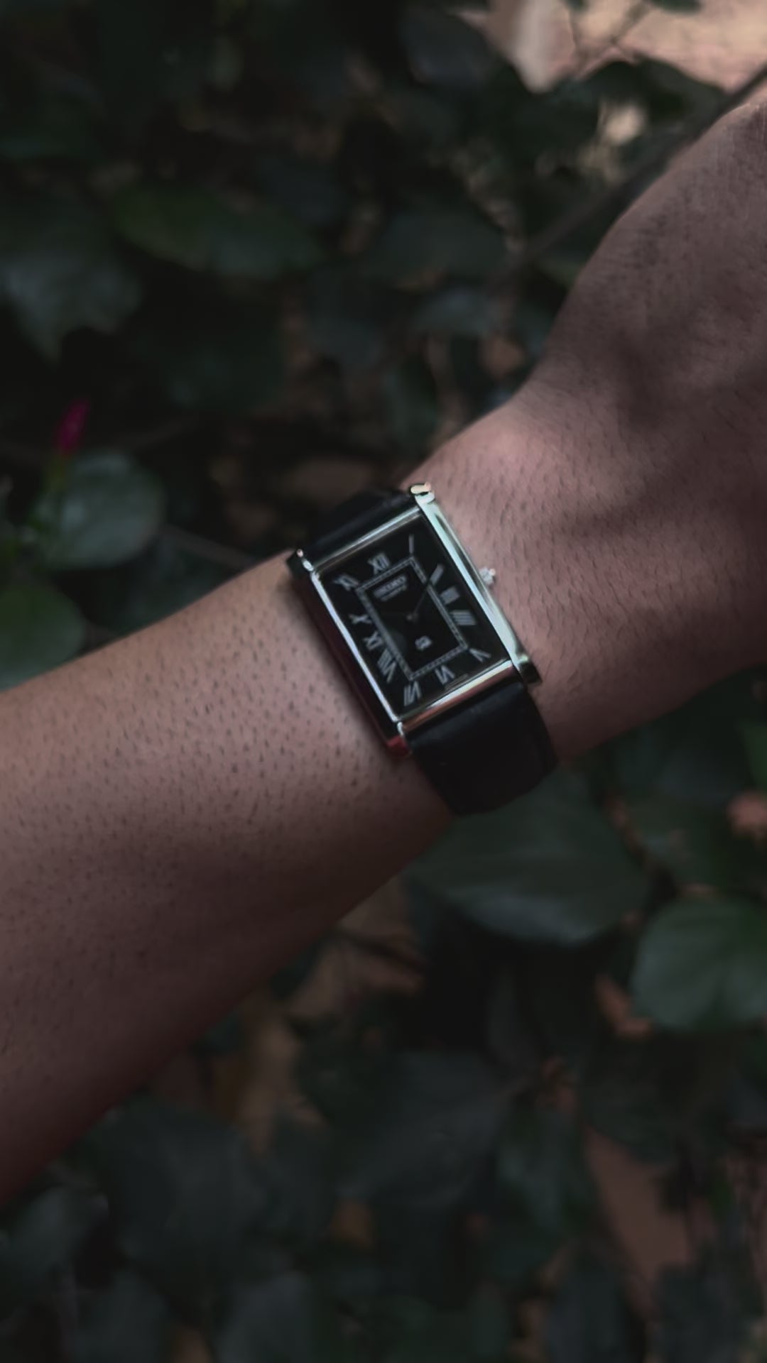 Seiko Tank Black Quartz Unisex Mod Watch