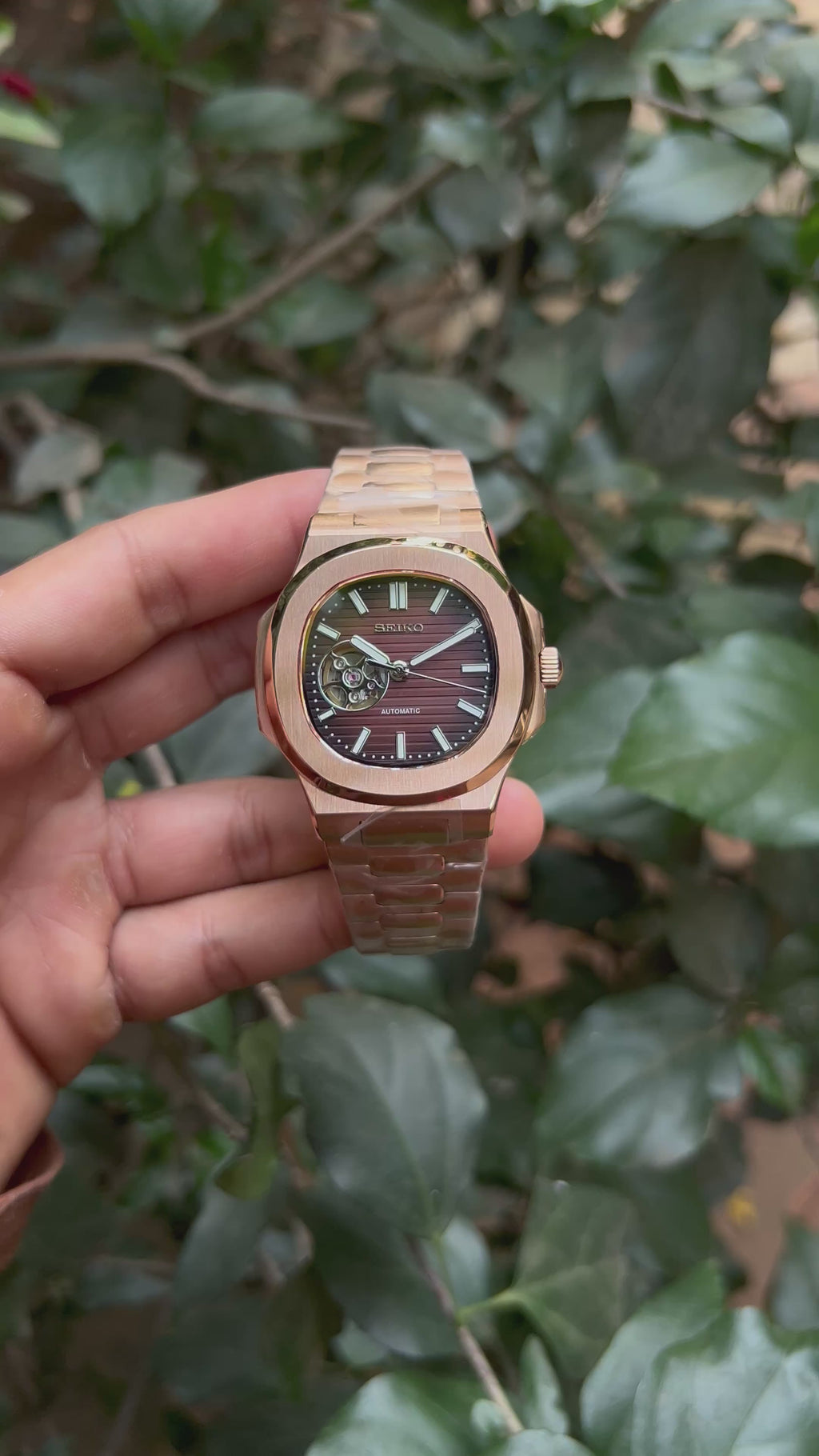 Nautilus |  Rose  Gold  Chocolate  Open  Heart