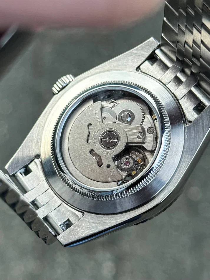 Seiko Date just Dark Blue 36'mm Automatic Homage Mod Watch