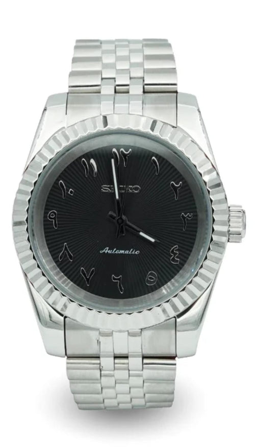 Seiko Datejust Black Textured Arabic Dial